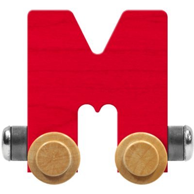 NameTrain Bright Letter Car M - Made in USA (Red)
