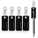 Aster 4 Pcs Portable Lanyard Pen Holder, Leather