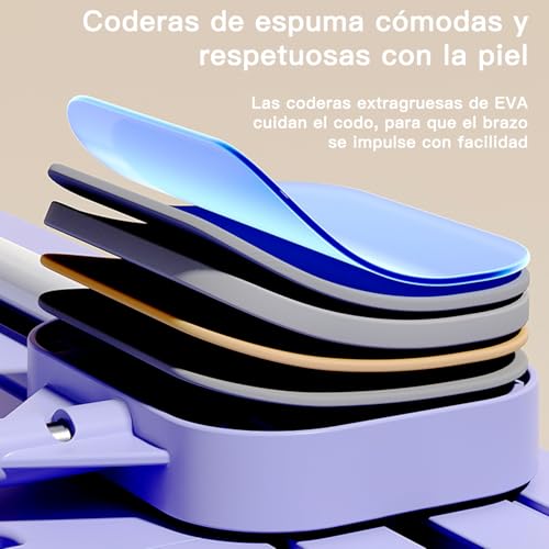 VIVESOL PUEBLOMART Máquina de Esquí Plegable para Casa con Pantalla LED, Entrenador de Esquí Simulado, Equipo de Ejercicio para Piernas y Cadera, Aparato de Fitness Compacto