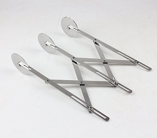 Funtress Stainless Steel Pizza Brownies Cookies Cake Pastry Cutter Multi-Round Knife Professional Bakes Cutting Tool Dough Divider with Sharp Blade 3 Round