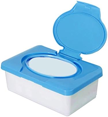 Plastic Wet Tissue Case Real Tissue Case, Zeeneek Baby Wipes Box Home Tissue Holder Accessories (blue)