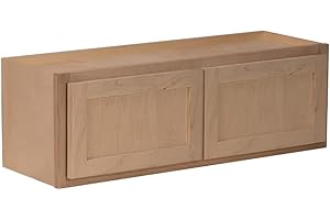 QUICKLOCK CABINETS Quicklock RTA (Ready-to-Assemble) Winding River Collection - 30" Tall Wall Kitchen Cabinets | Particle Board | Made in America | Soft Close Hardware (Raw Maple, 12" D x 36" W x 12" H)