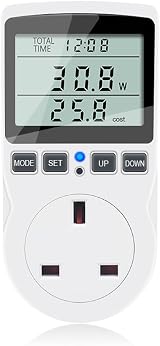 KETOTEK Power Meter Plug Energy Monitor 11 Modes LCD Display KWH Amp Volt view 1