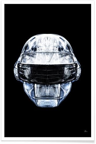 Juniqe® Posters 20x30cm Daft Punk Music - Design Daft Chrome (Format: Portrait) - Pictures, Art prints & Prints by independent artists Designed by RUBIANT