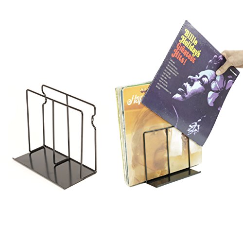 WALLNITURE Vinyl Record Album Collection Wall Mounted Display Shelf Rack Steel Black Set of 2 - Thumbnail 4