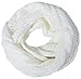 Loritta Womens Winter Warm Ribbed Thick Knit Infinity Scarf Circle Loop Cowl Scarf, White