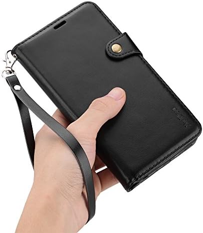 XvDsu Nokia 8 Sirocco Case, Flip Folio Leather Wallet Case with ID Credit Cards Case and Kicksatand Feature Protective Cover for Nokia 8 Sirocco Black