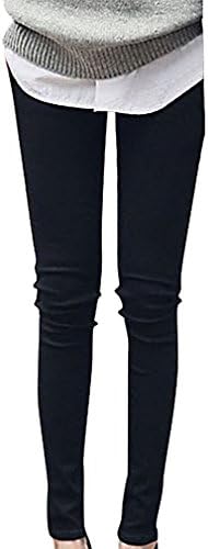 MIAMAMA Women's Maternity High Elastic Waist Comfortable Tight Pants Leggings, Black Small