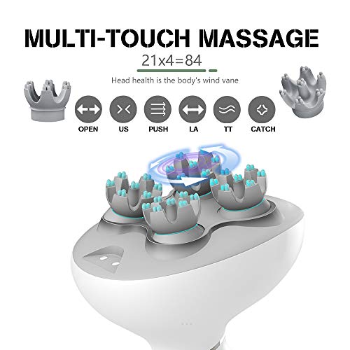 Head Massager Scalp Scrubber Scratcher for Stress Relax Hair Growth