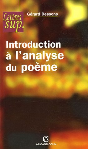Introduction Ã  l'analyse du poÃ¨me by (Paperback)