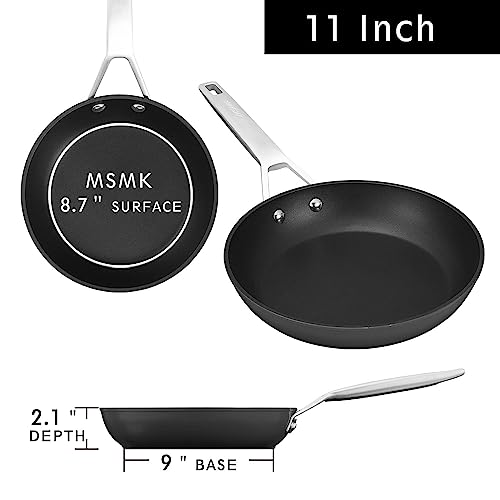 MsMk 11 inch Nonstick Skillet, Carbonize also Nonstick, PFOA Free Non