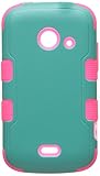 MyBat ZTE Z667 (prelude 2) TUFF Hybrid Phone Protector Cover - Retail Packaging - Green/Pink/Teal