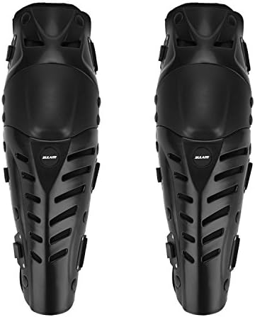 Kolodo Knee Shin Guards Armor Protect Antislip Protective Shin Pads Gear Flexible Breathable Adjustable Accessories for Motorcycle Motocross Racing (Black)