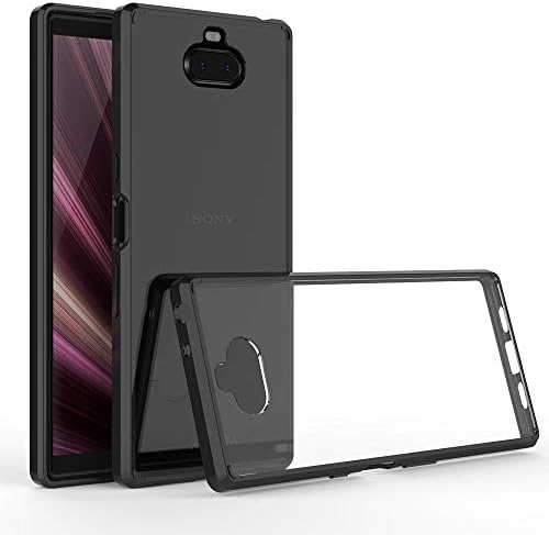 Mobile Phone Soft Cases Scratchproof TPU + Acrylic Protective Case for Sony Xperia 10 Plus(Black) Soft Cases (Color : Black)