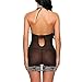 TOOPOOT Women’s Underwear  New V-Neck Lingerie Lace Babydoll Mesh Chemise Nightwear Bowknot Sleepwear Blackthumb 3