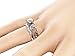 Zhiwen By lucky Gorgeous Women's 2 PCS CZ Vintage Engagement Wedding Ring Set Lotus Flower Rose Gold Plated Two-tone Bridal Eternity Rings（Size 5-10） (US code 7)