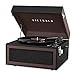 Victrola Bluetooth Record Player Stand with 3-Speed Turntable, Black and Brownthumb 1