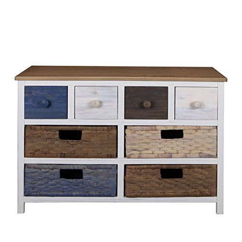 Casamoré Camber Wide 8 Drawer Basket Storage Unit Chest Of Drawers