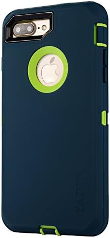 iPhone 7 Plus 5.5 inch Case, Yadik Shock Absorption Heavy Duty Military Grade Hybrid Silicone PC Case for iPhone 7 Plus (Navy green)