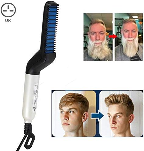 KongLyle Quick BeardBuddy Beard Straightener Multifunctional Hair Curling Styler Comb Curler Men Tool