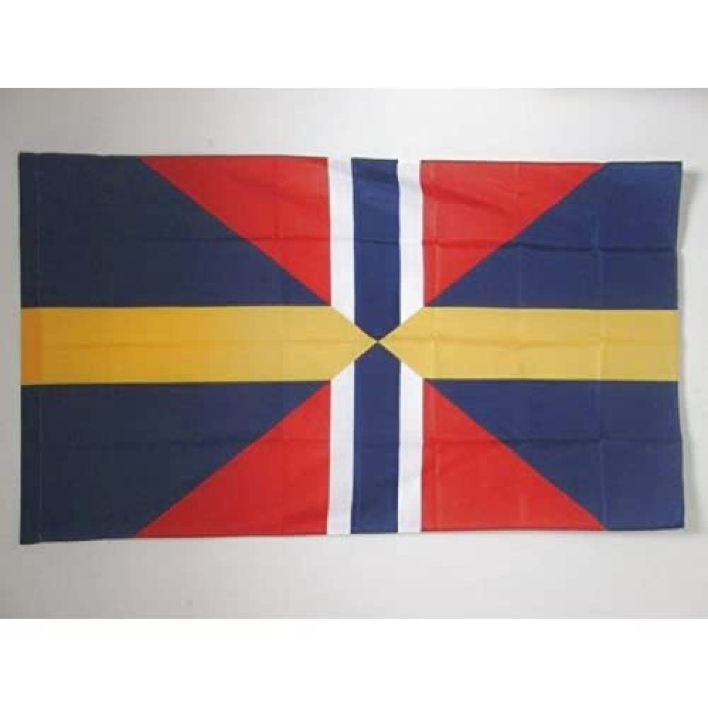 AZ FLAG - Sweden and Norway 1814-1905 Flag - 2x3 Ft - Sweden and Norway Banner with Sleeve - 100% Polyester - Fade Resistant - Vivid Colors - 2' x 3' Feet - 90x60 Cm