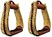 CHALLENGER Horse Saddle Western Trail Rawhide Leather Covered Roper Stirrups 51175thumb 1