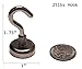 (5 Pack) 25 Pound Pull Heavy Duty Neodymium Silver Metal Magnetic Hanging Hook Set for Indoor or Outdoor Use by GetXpress