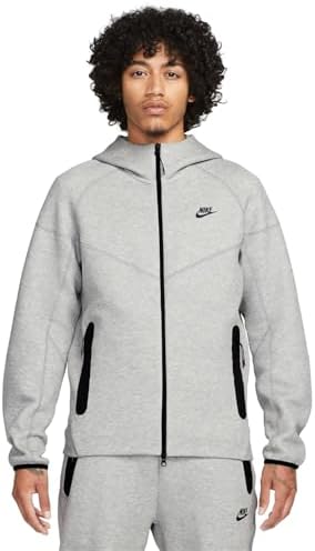 Nike Men's Sportswear Phantom/Black Tech Fleece Full-Zip Hoodie