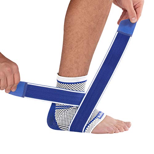 Nutrics-Aktiv-Fussbandage-Sprunggelenkbandage-Damen-und-Herren-Funktionspolster-und-Gurtsystem-L-Groesse