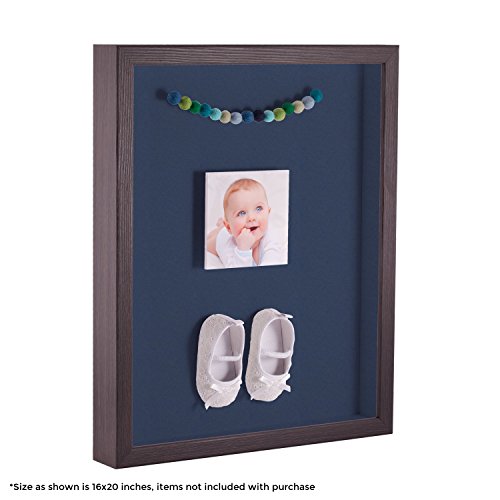 ArtToFrames 24 x 24 Inch Shadow Box Picture Frame, with a Melinga Oak Gray 1