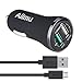Samsung Galaxy S6 S7 Edge Plus Active Fast Car Charger,Alimu [Quick Charge 3.0] Rapid Charging Adapter for S6 S7,Note 5,HTC One M9 M8 A9,LG V10 G4,Sony,Moto,ASUS Phone with Micro-USB Cable