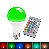 Sdida LED RGB Bulb E27 15W Remote Control LED Light Bulb RGB 16 Color Changing 360 Degree LED Lamp Dimmable 110-240V (15 Watts)