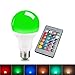 Sdida LED RGB Bulb E27 Equivalent to 15W, Remote Control, Color Changing and Dimmable Light Bulb