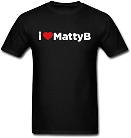 WANLIDA TS Cheap Men's I Heart Matty B T-Shirts Black S