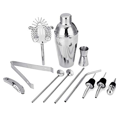 Cocktail-Shaker, Edelstahl, 12 Stück, für Anfänger oder Profi-Barkeeper, Bar-Set – Bild 3