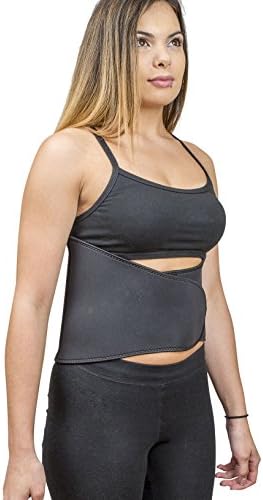 Lower Back Support Belt by QUALwares Back Brace Support Belt Relieves Lower Back Pain and Release Pressure off Sciatic Nerve - Lumbar Back Support Belt - Maternity Belt - Black