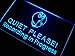 ADVPRO m096-b Recording in Progress Quiet Please Neon Sign