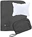 Simplicity Snooze Nap Travel Blanket & Pillow Set Great for Airplaine/Car/Train