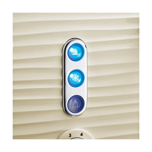 Russell Hobbs 24384 Cream Inspire 4 Slice Toaster, Wide Slot with Lift and Look Feature, High Gloss Chrome Accents, 1800…