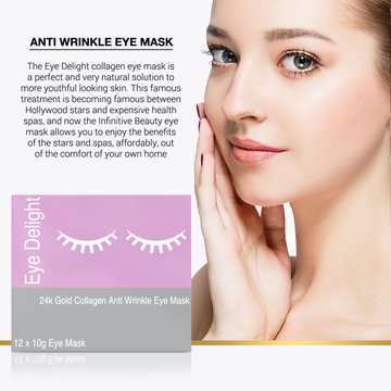 (12 Pairs) Luxury Collagen Eye Masks,Premium Anti Aging Moisturizing Depuffing With Hyaluronic Acid. For Fine Lines,Puffiness&Dark Circles,Cooling Soothe Pads Sheets Hydrating Under Eye Wrinkles