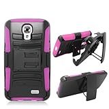 Phone Case for Lg Access LTE Pink Edge Cover Kickstand Combo Holster Belt Clip L31g