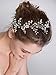 fxmimior Bridal Wedding Headpiece Hair Vine Crystals Rhinestone Headband Tiara Wedding Party Evening Hair Accessory (rose gold)