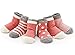 Pro1rise®4 Pairs Heathered Baby Girls Toddler Ankle Striped Basic Socks 0-12 Months