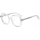 Firmoo Blue Light Blocking Glasses for Women/Men Anti Eyestrain Computer Eyeglasses Square Frame