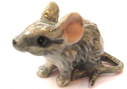 Dollhouse Miniatures Ceramic Rat 2 FIGURINE Animals Decor