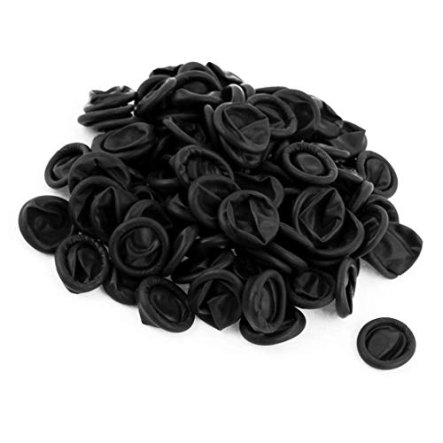 Aodesy 100Pcs Anti Static Conductive Rubber Latex Finger Cots Black Color Disposable Fingertips Protective