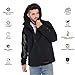 CONQUECO Men's Heated Jacket Soft Shell Hoodie Jacket for Outdoors