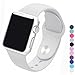 Piwjo Silicone Apple Watch Band and Replacement Iwatch Bands Series 1, Series 2,Series 3(White, 38mm S/M)