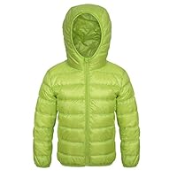 Seeduck Kids Powder Lite Puffer Jacket Packable Down Jackets (8/9=140CM=55Inch, Green)