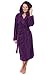 Alexander Del Rossa Womens Turkish Terry Cloth Robe, Thick Hooded Bathrobe, Small-Medium Purple (A0105PURMD)